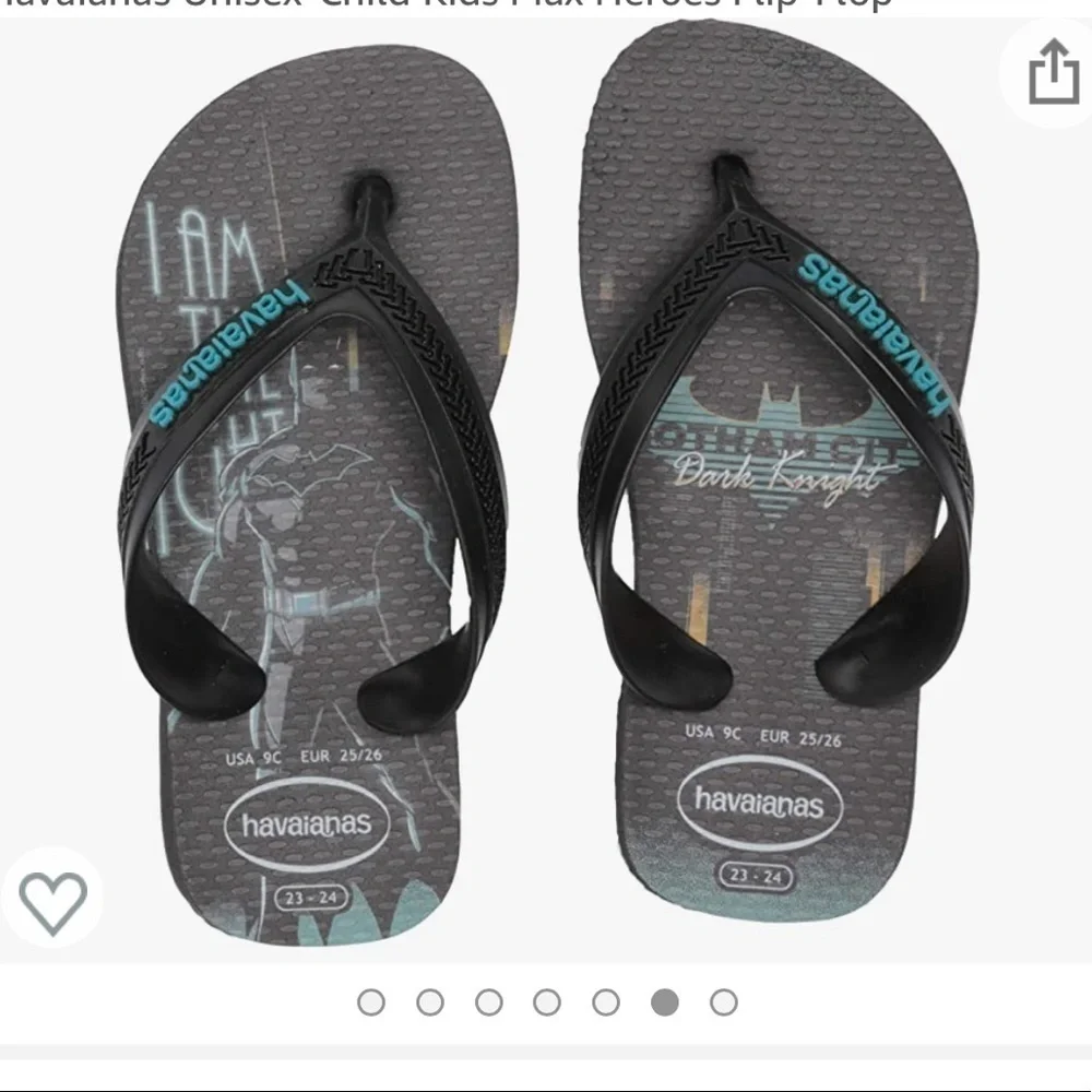 Havaianas Unisex-Child Kids Flip-Flop The Dark Night. Size 10